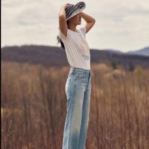 MOTHER Denim, Sunburst Roller Ankle Fray, NWT